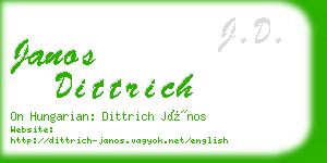 janos dittrich business card